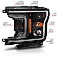 111509 Driver and Passenger Side LED Headlight, With bulb(s), Clear Lens, Black Interior, Projector Series