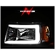 111512 Driver and Passenger Side LED Headlight, With bulb(s), Clear Lens, Chrome Interior, Crystal Series
