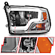 111516 Driver and Passenger Side LED With bulb(s), With Light Bar; Only Fits Factory Quad Headlight Models, Clear Lens, Chrome Interior, Crystal Series