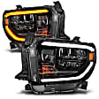 111531 Driver and Passenger Side Halogen/LED Combo Headlight, With bulb(s), Clear Lens, Black Interior, Crystal Series
