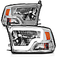 111540 Driver and Passenger Side LED Headlight, With bulb(s), Clear Lens, Chrome Interior, Projector Series