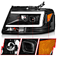 111541 Driver and Passenger Side Halogen/LED Combo Headlight, With bulb(s), Clear Lens, Black Interior, Projector Series