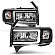 111554 Driver and Passenger Side Halogen Headlight, With bulb(s), Clear Lens, Chrome Interior, Crystal Series
