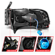111554 Driver and Passenger Side Halogen Headlight, With bulb(s), Clear Lens, Chrome Interior, Crystal Series