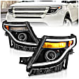 111575 Driver and Passenger Side Halogen Headlight, With bulb(s), Clear Lens, Projector Series