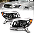 111616 Driver and Passenger Side Halogen Headlight, Without bulb(s), Clear Lens, Crystal Series