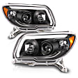 111616 Driver and Passenger Side Halogen Headlight, Without bulb(s), Clear Lens, Crystal Series