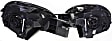 121030 Driver and Passenger Side Halogen Headlight, With bulb(s), Clear Lens, Black Interior, Crystal Series