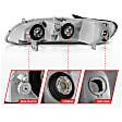 1999 Honda Accord - Driver and Passenger Side Halogen Headlight, Without bulb(s), Bulbs Are Not Included, Clear Lens, Black Interior, Crystal Series