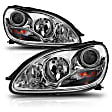 121092 Driver and Passenger Side Halogen Headlight, With bulb(s), Clear Lens, Chrome Interior, Projector Series