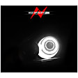 121102 Driver and Passenger Side Halogen Headlight, With bulb(s), Clear Lens, Black Interior, Halo Projector Series