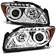 2005 Scion tC - Driver and Passenger Side Halogen Headlight, With bulb(s), Ccfl, Clear Lens, Chrome Interior, Halo Projector Series