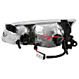 121123 Driver and Passenger Side Halogen Headlight, With bulb(s), Clear Lens, Black Interior, Halo Euro Series