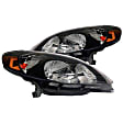 121133 Driver and Passenger Side Halogen Headlight, With bulb(s), Clear Lens, Black Interior, Crystal Series