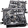 121139 Driver and Passenger Side Halogen Headlight, With bulb(s), Clear Lens, Black Interior, Crystal Series