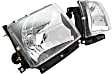 121139 Driver and Passenger Side Halogen Headlight, With bulb(s), Clear Lens, Black Interior, Crystal Series