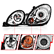 2004 Lexus GS300 - Driver and Passenger Side Halogen Headlight, With bulb(s), 4-Door, Ccfl; For Use With Non Hid Models Only, Clear Lens, Chrome Interior, Halo Projector Series