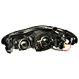 121165 Driver and Passenger Side Halogen Headlight, With bulb(s), Clear Lens, Black Interior, Crystal Series
