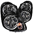 121172 Driver and Passenger Side Halogen Headlight, With bulb(s), Clear Lens, Black Interior, Crystal Series
