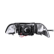 121192 Driver and Passenger Side Halogen Headlight, With bulb(s) - Clear Lens Black Interior