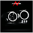 2007 Dodge Charger - Driver and Passenger Side Halogen Headlight, With bulb(s), Ccfl, Clear Lens, Black Interior, Halo Projector Series