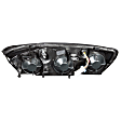 121221 Driver and Passenger Side Halogen Headlight, With bulb(s), Clear Lens, Black Interior, Crystal Series