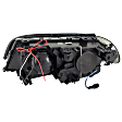 2001 BMW 330Ci - Driver and Passenger Side Halogen Headlight, With bulb(s), With Halo Black, Clear Lens, Black Interior, Halo Projector Series