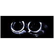2001 BMW 330Ci - Driver and Passenger Side Halogen Headlight, With bulb(s), With Halo Black, Clear Lens, Black Interior, Halo Projector Series