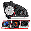 121294 Driver and Passenger Side Halogen Headlight, With bulb(s), Clear Lens, Chrome Interior, Crystal Series