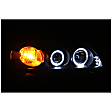 121339 Driver And Passenger Side Headlight, With bulb(s) - 00-05 Impala, Projector Type, w/ Halo and LED, Black