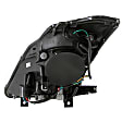 121444 Driver and Passenger Side Halogen Headlight, With bulb(s), Clear Lens, Black Interior, Halo Projector Series