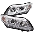 121478 Driver and Passenger Side Halogen Headlight, With bulb(s), Clear Lens, Chrome Interior, U-Bar Projector Series