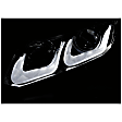 121478 Driver and Passenger Side Halogen Headlight, With bulb(s), Clear Lens, Chrome Interior, U-Bar Projector Series