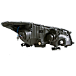 121483 Driver and Passenger Side Halogen Headlight, With bulb(s), Clear Lens, Black Interior, U-Bar Projector Series