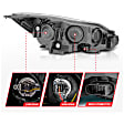 2013 Ford Focus - Driver and Passenger Side Halogen Headlight, With bulb(s), With Plank Style Design, Clear Lens, Black Interior, Projector Series