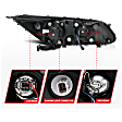 121492 Driver and Passenger Side Halogen Headlight, With bulb(s), Clear Lens, Black Interior, U-Bar Projector Series