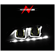 121492 Driver and Passenger Side Halogen Headlight, With bulb(s), Clear Lens, Black Interior, U-Bar Projector Series
