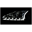 121501 Driver and Passenger Side Halogen Headlight, With bulb(s), Clear Lens, Chrome Interior, Projector Series