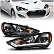 121511 Driver and Passenger Side HID/Xenon Headlight, With bulb(s), Clear Lens, Black Interior, U-Bar Projector Series