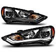 121511 Driver and Passenger Side HID/Xenon Headlight, With bulb(s), Clear Lens, Black Interior, U-Bar Projector Series
