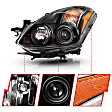 121548 Driver and Passenger Side Halogen Projector Series Headlight, With bulb(s) Fits 2 Door Coupes Only, For Factory Halogen Models Only