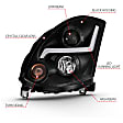 121557 Driver and Passenger Side Halogen Headlight, With bulb(s), Clear Lens, Black Interior, Projector Series
