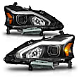 121569 Driver and Passenger Side Headlight, With bulb(s), Halogen