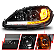 121571 Driver and Passenger Side HID/Xenon Headlight, With bulb(s), Clear Lens, Black Interior, Projector Series