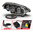 121571 Driver and Passenger Side HID/Xenon Headlight, With bulb(s), Clear Lens, Black Interior, Projector Series