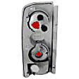 211001 Driver and Passenger Side Halogen Tail Light, Without bulb(s), Clear Lens, Chrome Interior, Euro Series
