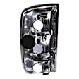 211004 Driver and Passenger Side Halogen Tail Light, Without bulb(s), Clear Lens, Chrome Interior, Euro Series