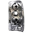 211008 Driver and Passenger Side Halogen Tail Light, Without bulb(s), Clear Lens, Chrome Interior, Euro Series