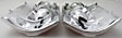 211008 Driver and Passenger Side Halogen Tail Light, Without bulb(s), Clear Lens, Chrome Interior, Euro Series