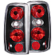 211010 Driver and Passenger Side Halogen Tail Light, Without bulb(s), Clear Lens, Black Interior, Euro Series